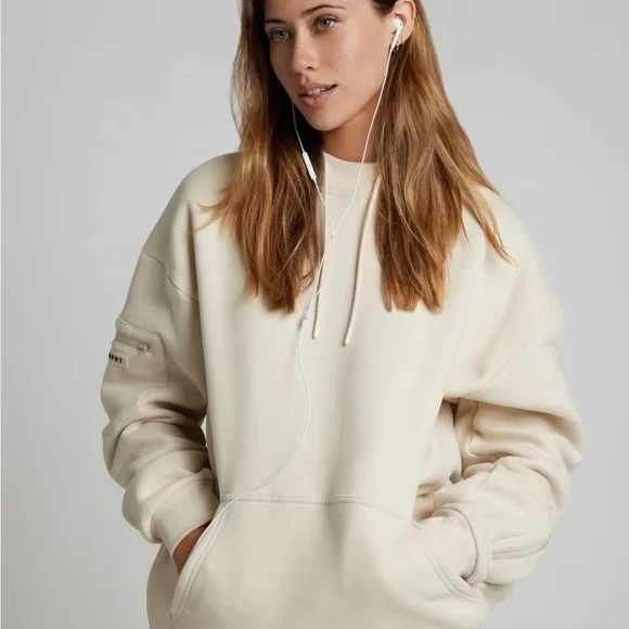 Comfrt Airplane Mode Travel Hoodie - Bone - L - NWT - Picture 2 of 8